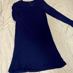 Navy Long sleeve Tshirts Dress S